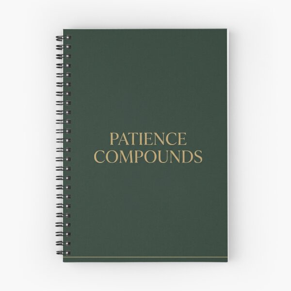 Item preview, Patience Compounds | Minimalist Dark Green Finance Quote Poster designed and sold by Zaramodo.