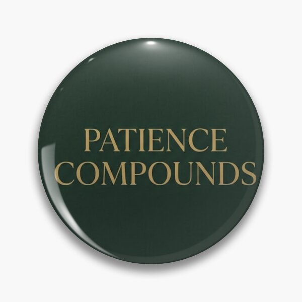 Item preview, Patience Compounds | Minimalist Dark Green Finance Quote Poster designed and sold by Zaramodo.