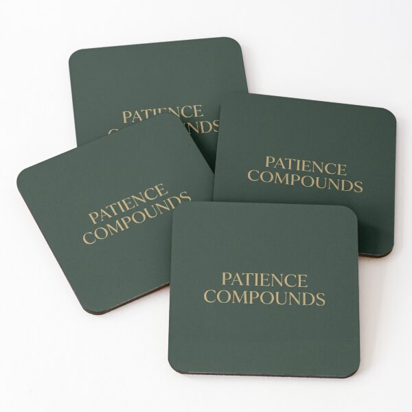 Item preview, Patience Compounds | Minimalist Dark Green Finance Quote Poster designed and sold by Zaramodo.