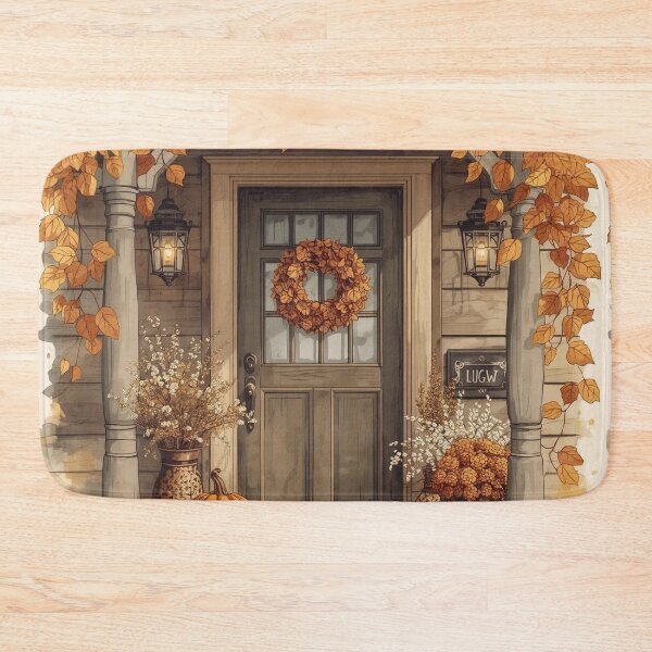 Item preview, Autumn Porch – Cottagecore Pumpkin Haven designed and sold by Deezyned.