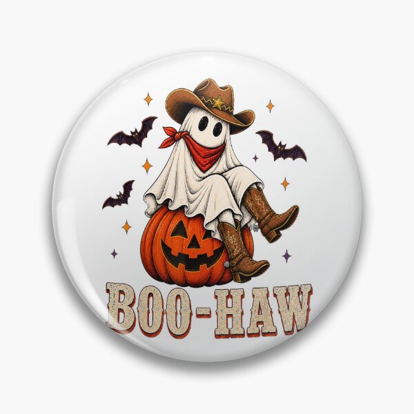 Item preview, Boo Haw Cowboy Ghost Pumpkin Western Halloween designed and sold by VioletNance.