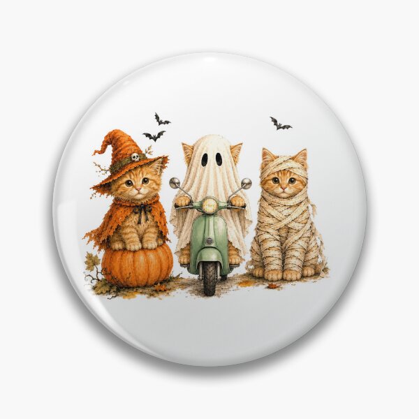 Item preview, Three Cute Orange Kittens Dressed As Witch Ghost And Mummy designed and sold by DYALEEZ-XCR.
