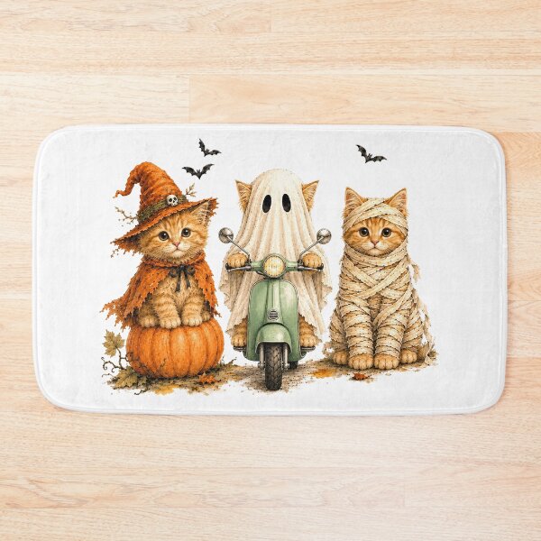 Item preview, Three Cute Orange Kittens Dressed As Witch Ghost And Mummy designed and sold by DYALEEZ-XCR.