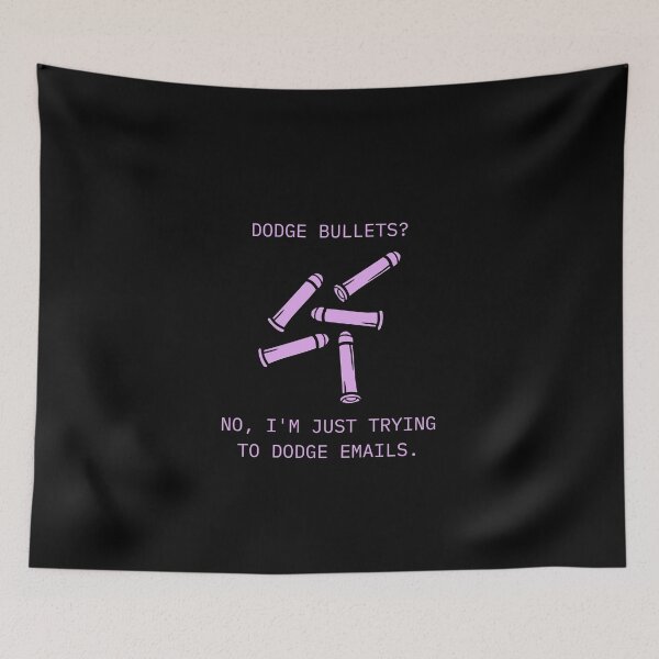 Item preview, Dodge Bullets Dodging Emails Funny Matrix Parody designed and sold by Mircea786.