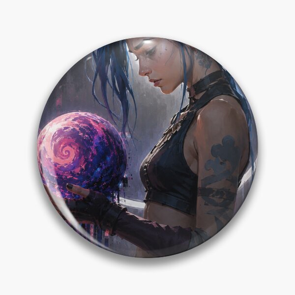 Item preview, Cyberpunk Blue Haired Cosmic Woman designed and sold by NordenPosters.