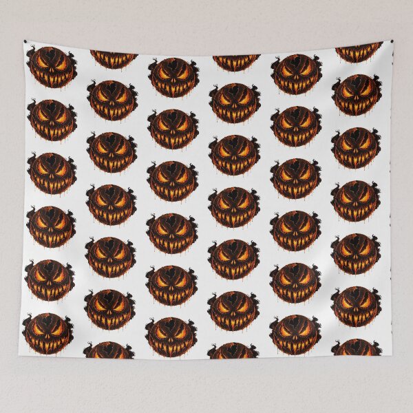 Item preview, Lava Cracked Halloween Pumpkin Face designed and sold by Marcu Ioachim.