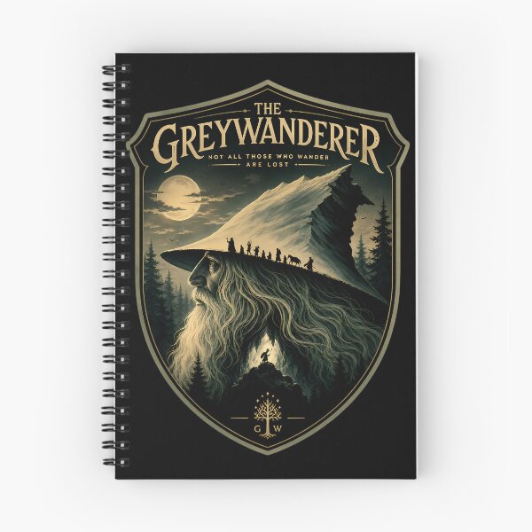 Item preview, The Greywanderer - Fantasy Wizard Epic Quest Vintage  designed and sold by FrontierCosmic.