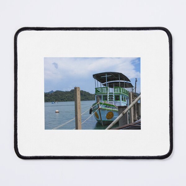 Item preview, Tour Boat Docked in a Tropical Thai Bay designed and sold by PhotographyPi.
