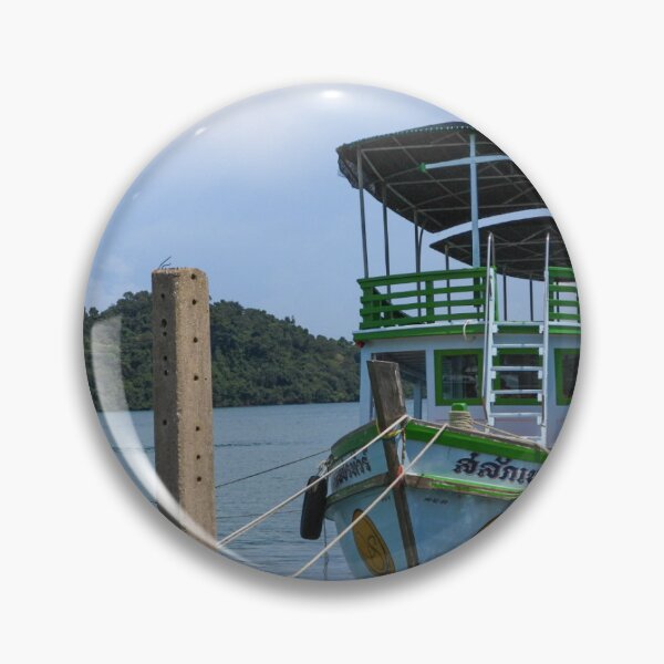 Item preview, Tour Boat Docked in a Tropical Thai Bay designed and sold by PhotographyPi.