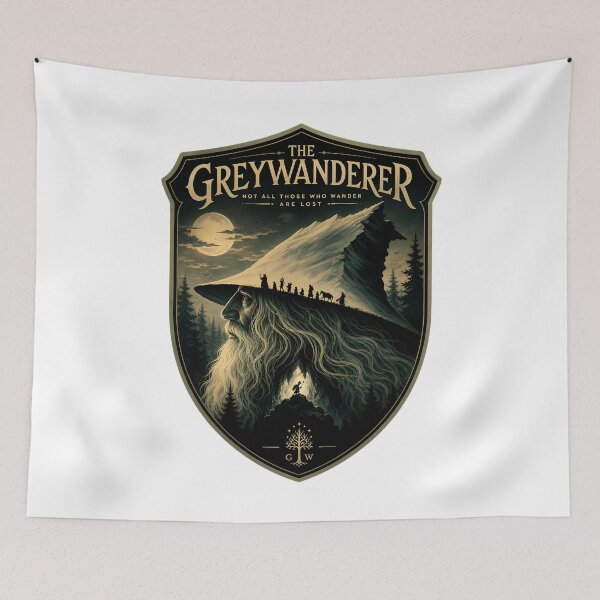 Item preview, The Greywanderer - Fantasy Wizard Epic Quest Vintage  designed and sold by FrontierCosmic.