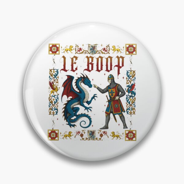 Item preview, Le Boop Knight Dragon Medieval Humor  designed and sold by LochlanKind.
