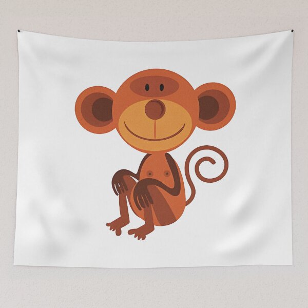 Item preview, Ilustración de un alegre primate naranja con cola juguetona. designed and sold by cantypalikanja.