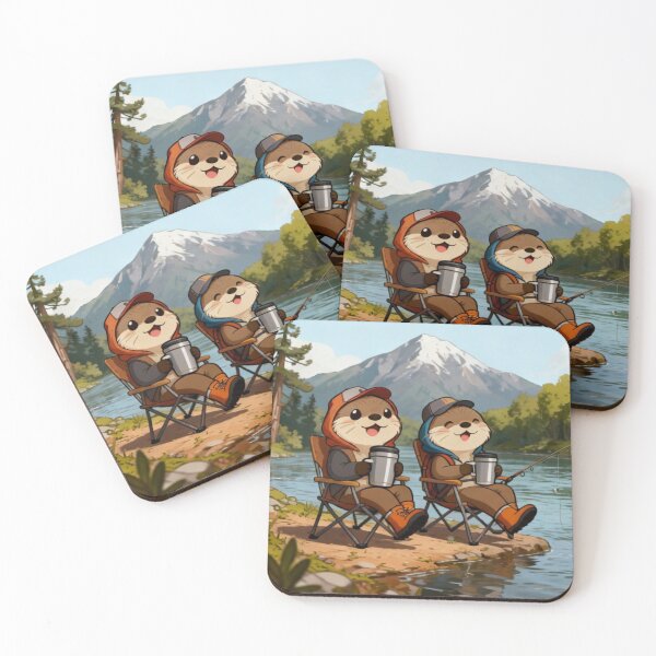 Item preview, Fishing Sea Otters designed and sold by Otterbean.