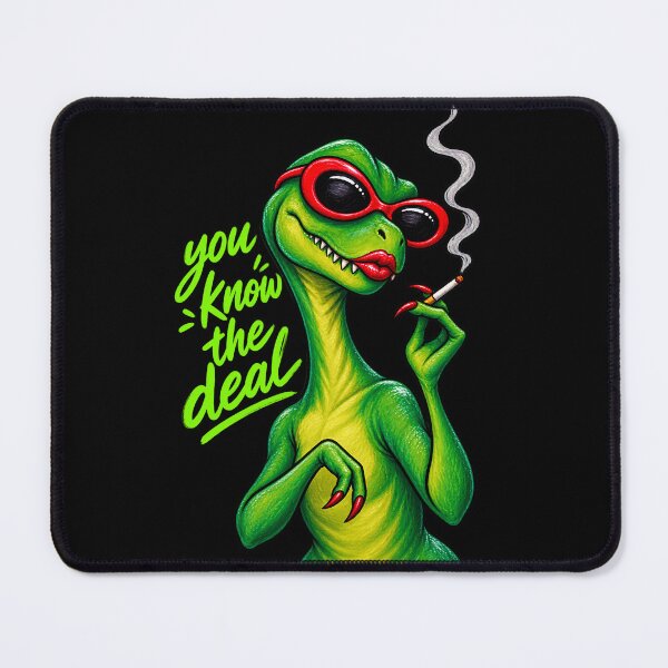 Item preview, You Know the Deal Funny Smoking Dinosaur T-shirt designed and sold by TOLDWAYTSHIRT.