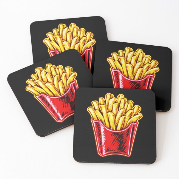 Item preview, Neon French Fries Pop Art - Retro Fast Food Graphic designed and sold by Holzon.