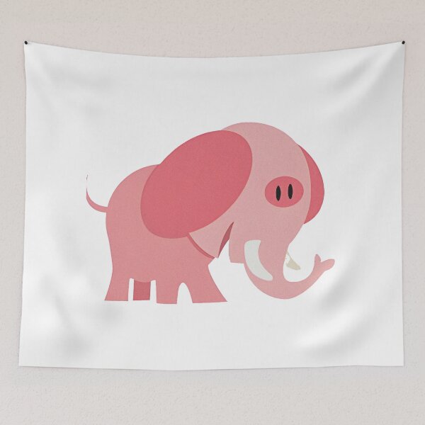 Item preview, A Playful Pink Elephant Friend designed and sold by cantypalikanja.
