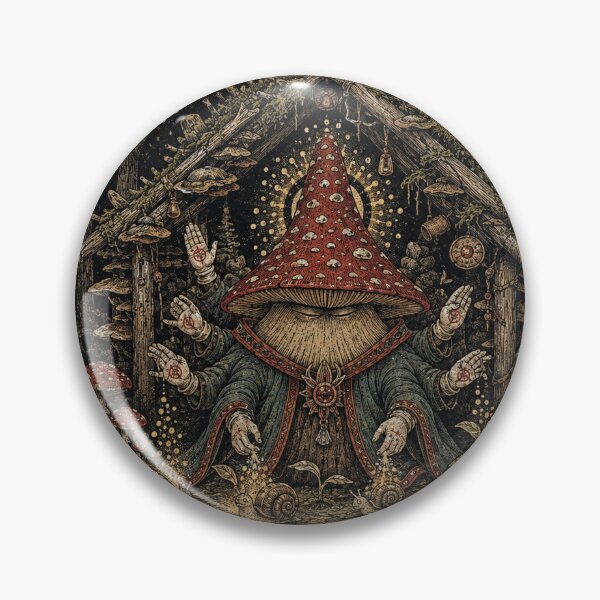 Item preview, The Mushroom Wizard: Forest Deity Engraving designed and sold by Odinsshop.