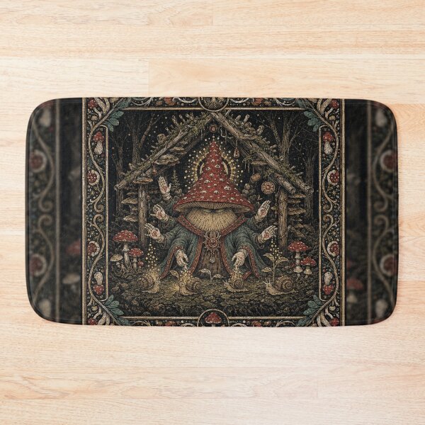 Item preview, The Mushroom Wizard: Forest Deity Engraving designed and sold by Odinsshop.