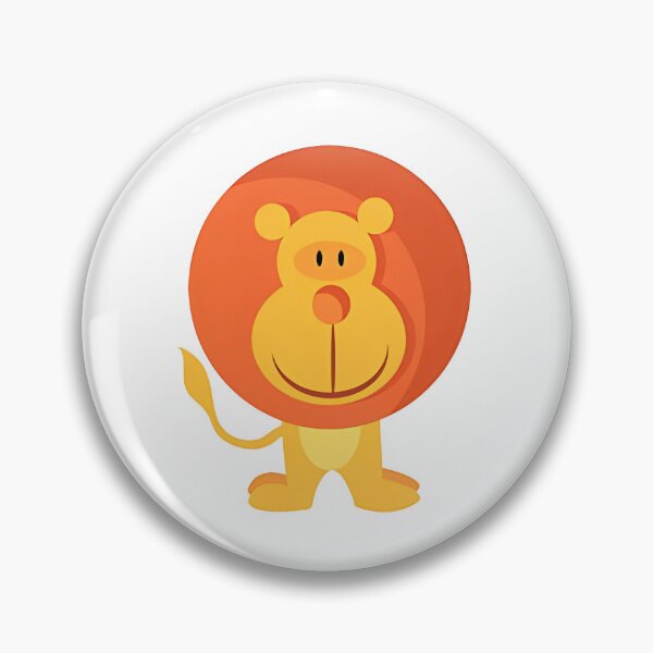Item preview, Cartoon Lion Illustration with Large Orange Mane designed and sold by cantypalikanja.