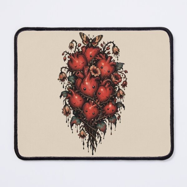 Item preview, Bleeding Heart Bouquet | Cute Gothic Floral Art designed and sold by Cute & Rotten.