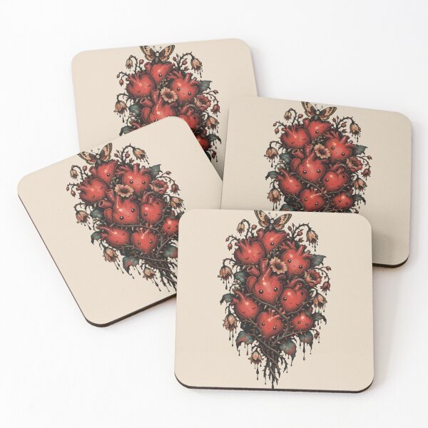 Item preview, Bleeding Heart Bouquet | Cute Gothic Floral Art designed and sold by Cute & Rotten.