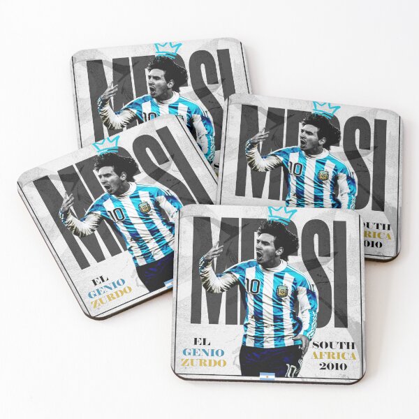 Item preview, The New Argentina Number 10 Sky Blue Retro Football Poster 2010 designed and sold by Af-RT10.