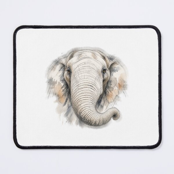 Item preview, Gentle Strength – Watercolor Elephant Sketch designed and sold by Russell Thorne.