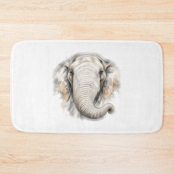 Item preview, Gentle Strength – Watercolor Elephant Sketch designed and sold by Russell Thorne.
