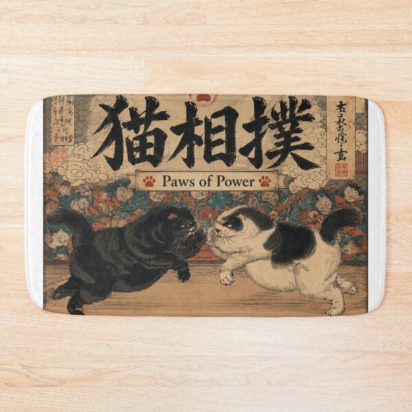 Item preview, Paws of Power -猫相撲 designed and sold by INITIAL SHIBA.
