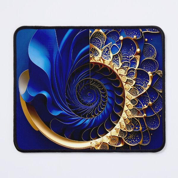 Item preview, Intricate Duality of Royal Navy Velvet and Gold Filigree designed and sold by Vicky Brago-Mitchell®.