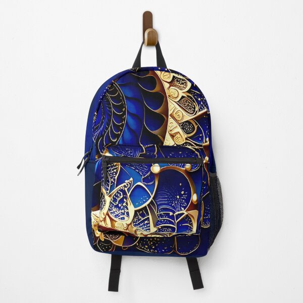 Item preview, Intricate Duality of Royal Navy Velvet and Gold Filigree designed and sold by Vicky Brago-Mitchell®.