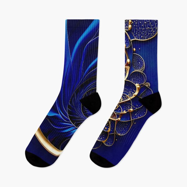 Item preview, Intricate Duality of Royal Navy Velvet and Gold Filigree designed and sold by Vicky Brago-Mitchell®.