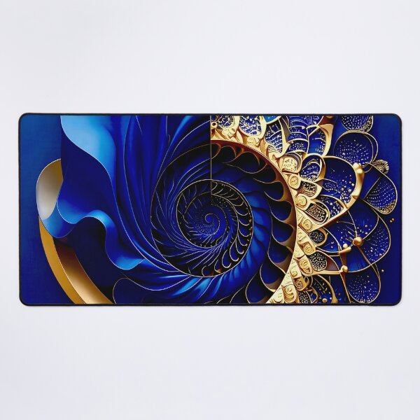 Item preview, Intricate Duality of Royal Navy Velvet and Gold Filigree designed and sold by Vicky Brago-Mitchell®.