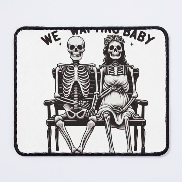 Item preview, We Waiting Baby Skeleton Couple – Funny Gothic Pregnancy Love Design designed and sold by Comiccraze Tees.