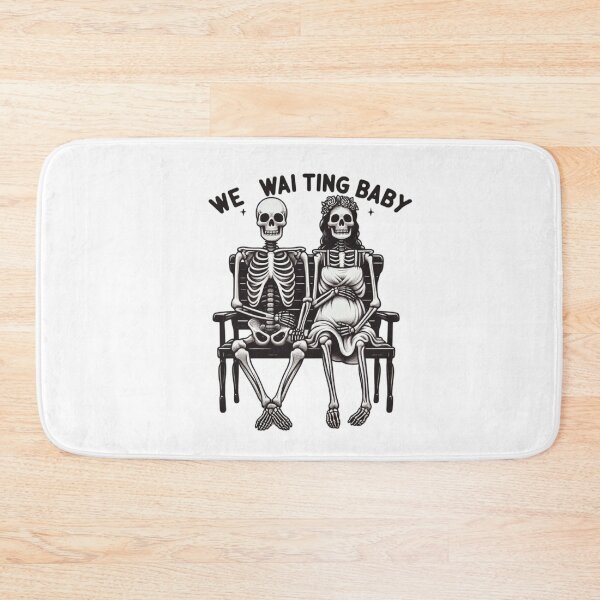Item preview, We Waiting Baby Skeleton Couple – Funny Gothic Pregnancy Love Design designed and sold by Comiccraze Tees.