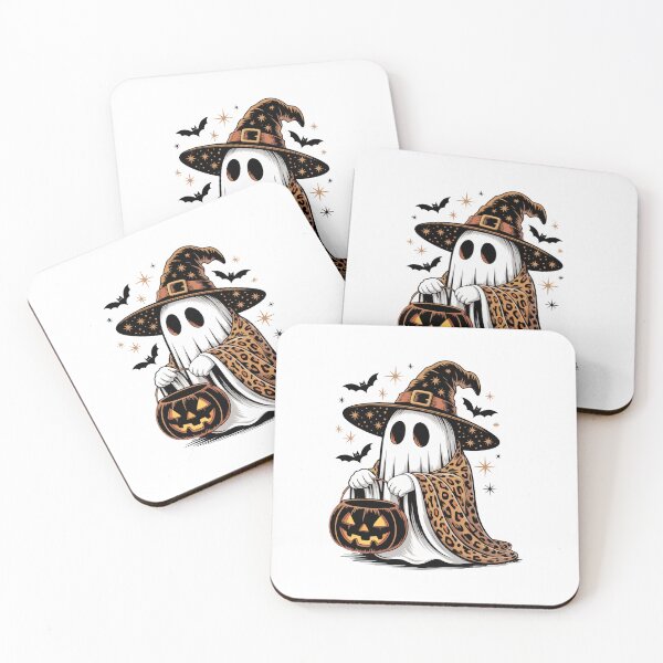 Item preview, Leopard Print Halloween Witch Ghost designed and sold by Steele-Art.