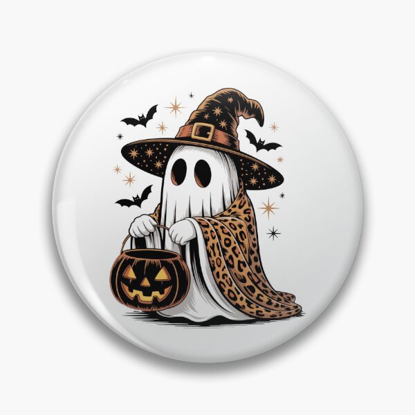 Item preview, Leopard Print Halloween Witch Ghost designed and sold by Steele-Art.