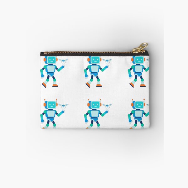 Item preview, Cute Friendly Robot with Flying Drone Nursery Vector Sticker designed and sold by ElenMart.