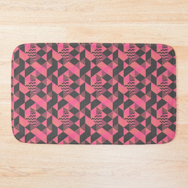 Item preview, Neon Pink Geometric Triangle Pattern designed and sold by Zaya_art.