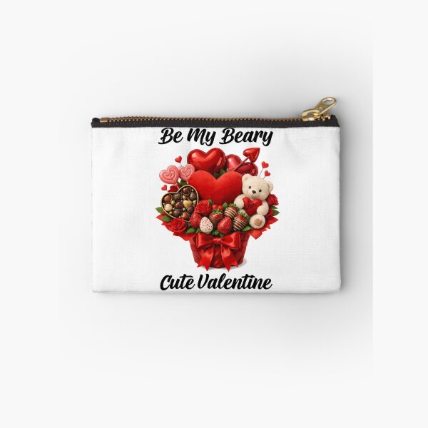 Item preview, Cute Valentine Teddy Bear Gift Basket Illustration designed and sold by DeliaDesignsCo.