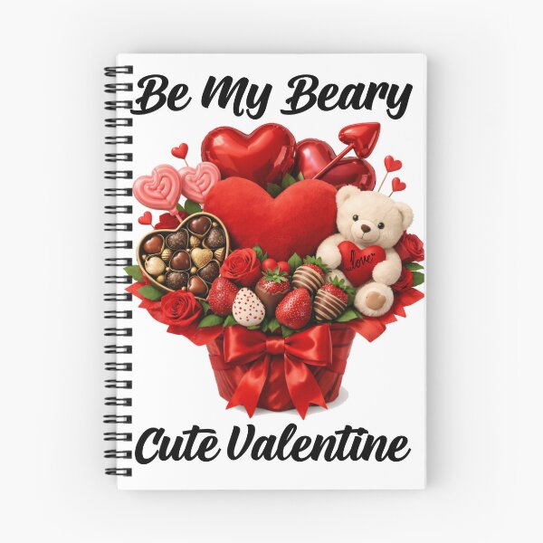Item preview, Cute Valentine Teddy Bear Gift Basket Illustration designed and sold by DeliaDesignsCo.