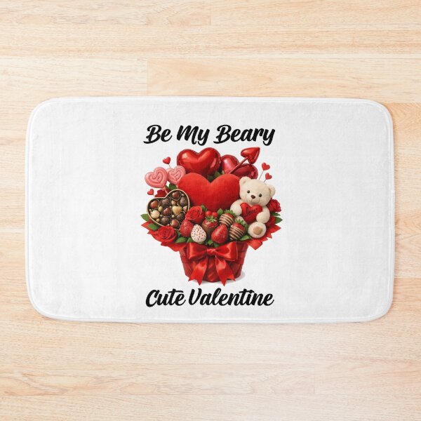 Item preview, Cute Valentine Teddy Bear Gift Basket Illustration designed and sold by DeliaDesignsCo.