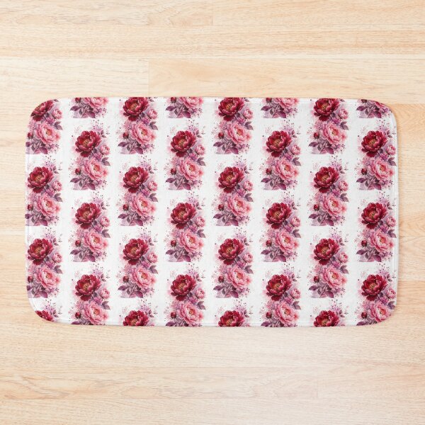 Item preview, Burgundy and Blush Peony Flowers – Romantic Watercolor Floral Art designed and sold by ManJiangHong.