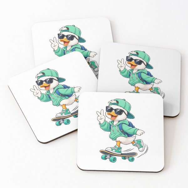 Item preview, Cool Skater Duck with Sunglasses and Cap designed and sold by Lycheeleaf.