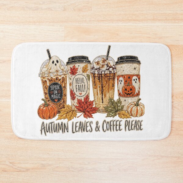 Item preview, Autumn Leaves & Coffee Please Spooky Ghost Pumpkin Spice Graphic designed and sold by DYALEEZ-XCR.