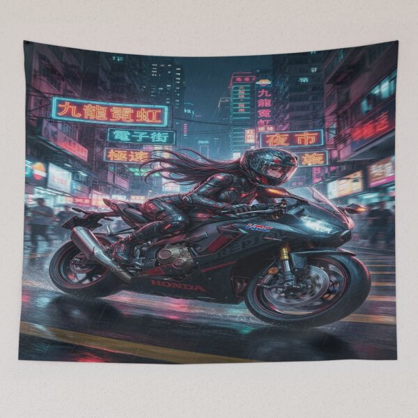 Item preview, Cyberpunk Gemini Rider - Hong Kong Neon designed and sold by JMAVILA ART.