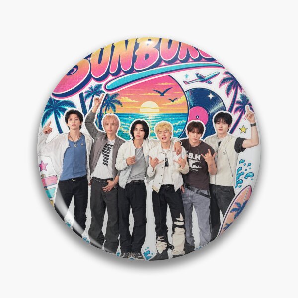 Item preview, RIIZE Sunburst Sunset Palm Tree Group Comeback designed and sold by Valeree Store.