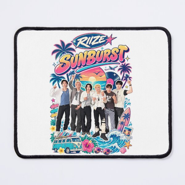 Item preview, RIIZE Sunburst Sunset Palm Tree Group Comeback designed and sold by Valeree Store.