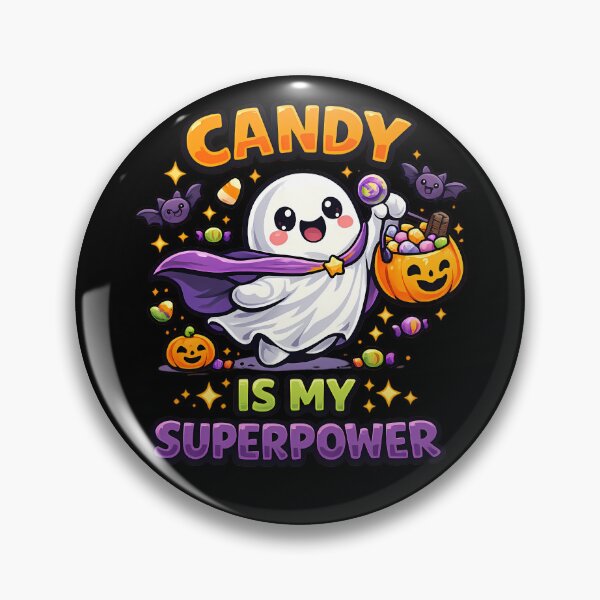 Item preview, Candy Is My Superpower Halloween Ghost designed and sold by Yomere.