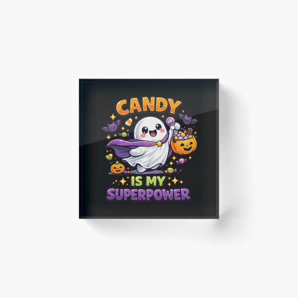 Item preview, Candy Is My Superpower Halloween Ghost designed and sold by Yomere.